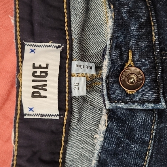 Paige Mid-Rise Cuffed Raw Hem Jimmy Jimmy Jean Shorts - Picture 3 of 6